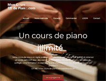 Tablet Screenshot of mon-cours-de-piano.com